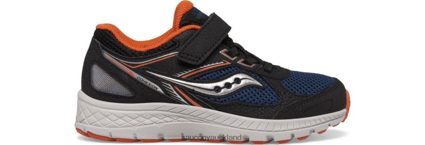 Cohesion 14 A/C Sneaker Saucony Kids RH86VR914Black/Navy/Rust