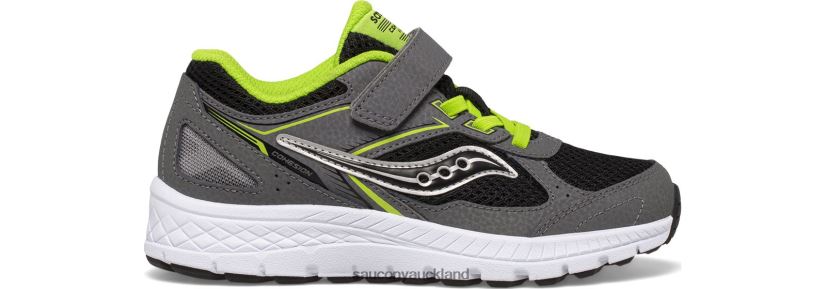 Cohesion 14 A/C Sneaker Saucony Kids RH86VR916Grey/Black/Green