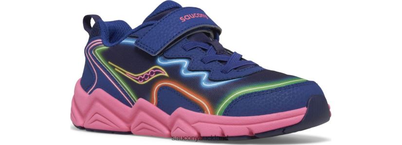 Flash 3.0 A/C Sneaker Saucony Kids RH86VR975Neon/Blue/Pink