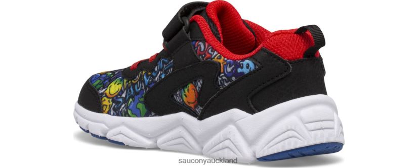 Flash 3.0 A/C Sneaker Saucony Kids RH86VR977Black/Red/Graffiti