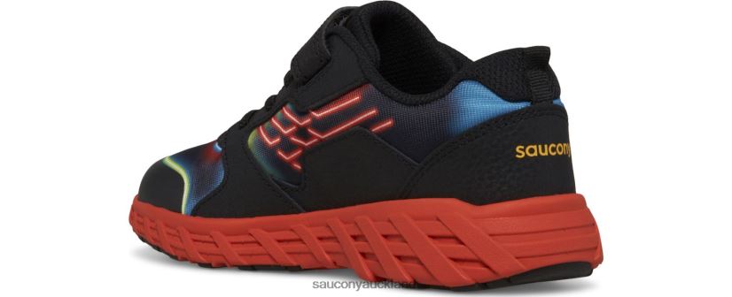 Wind 2.0 A/C Sneaker Saucony Kids RH86VR875Neon/Black/Red
