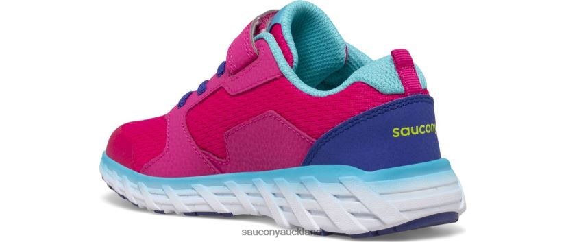 Wind 2.0 A/C Sneaker Saucony Kids RH86VR876Pink/Blue/Green