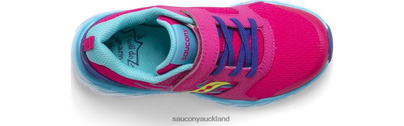 Wind 2.0 A/C Sneaker Saucony Kids RH86VR876Pink/Blue/Green