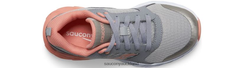 Wind 2.0 Lace Sneaker Saucony Kids RH86VR939Grey/Coral