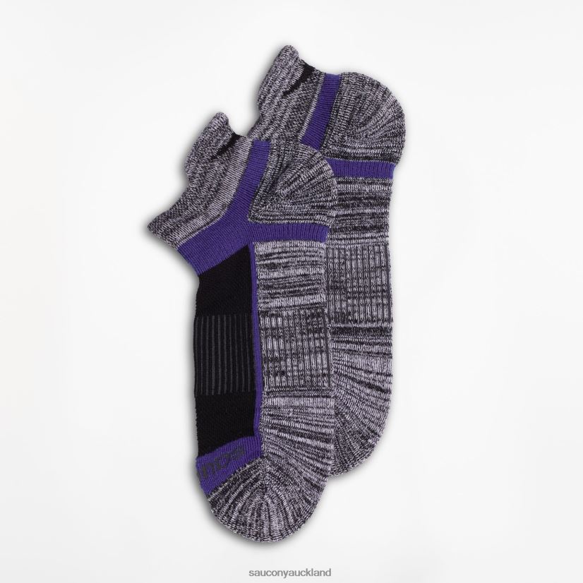 Inferno No Show Tab 3-Pack Socks Saucony Men RH86VR477Black/Grey Assorted