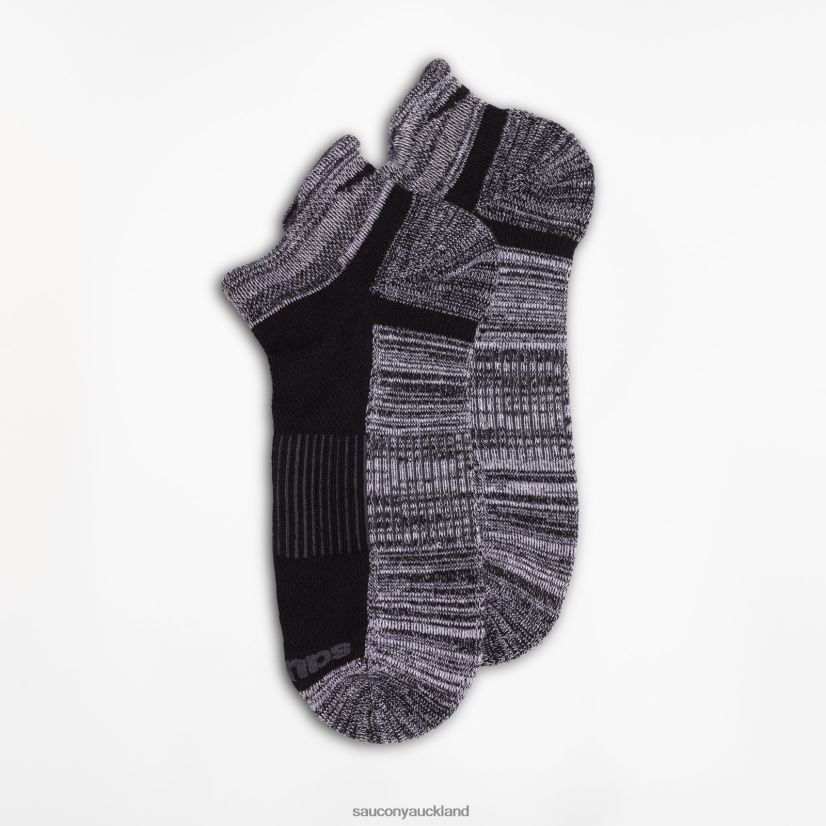 Inferno No Show Tab 3-Pack Socks Saucony Men RH86VR477Black/Grey Assorted