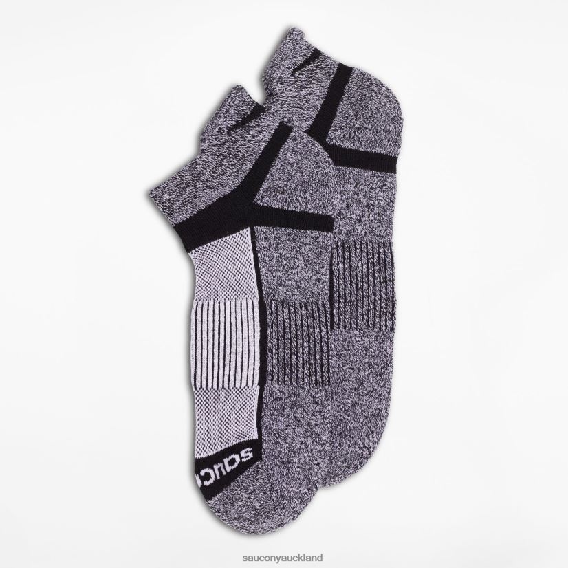 Inferno No Show Tab 3-Pack Socks Saucony Men RH86VR478Black/White/Marl