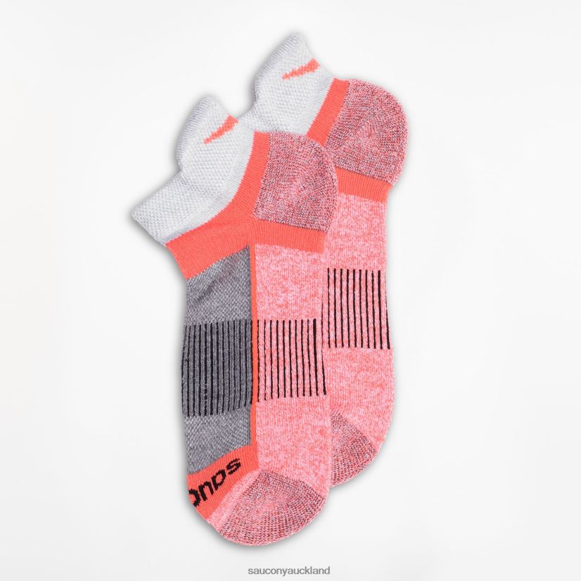 Inferno No Show Tab 3-Pack Socks Saucony Men RH86VR479Grey Heather