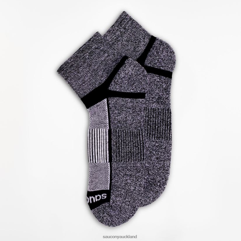 Inferno Quarter 3-Pack Socks Saucony Men RH86VR482Black White Twist