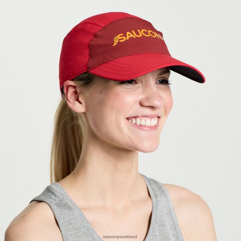 Outpace Hat Saucony Men RH86VR451Poppy