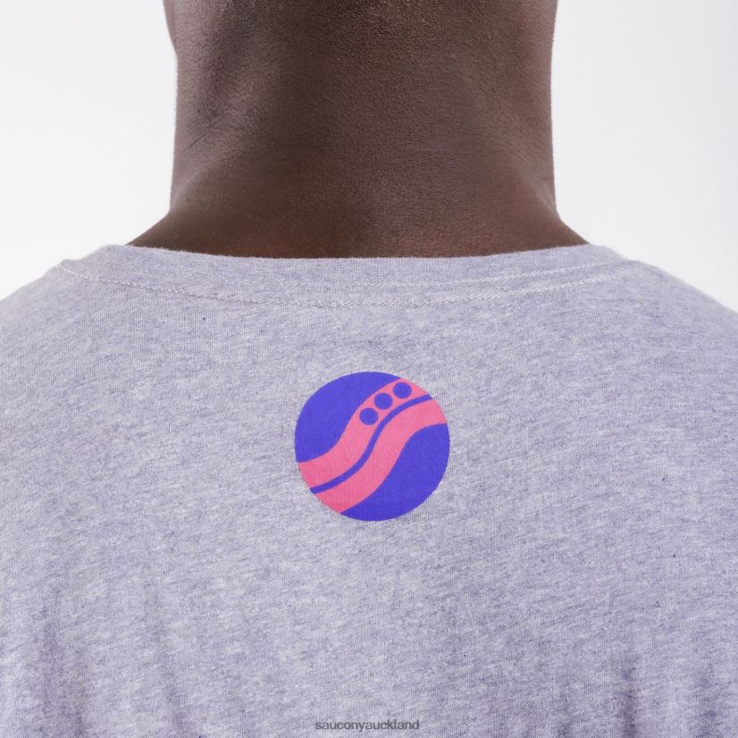 Frank Cooke Rested T-Shirt Saucony X Men RH86VR351Light Grey Heather