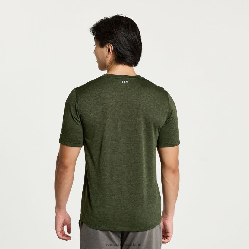 Stopwatch Graphic Short Sleeve Saucony Men RH86VR344Climbing Ivy Heather Graphic