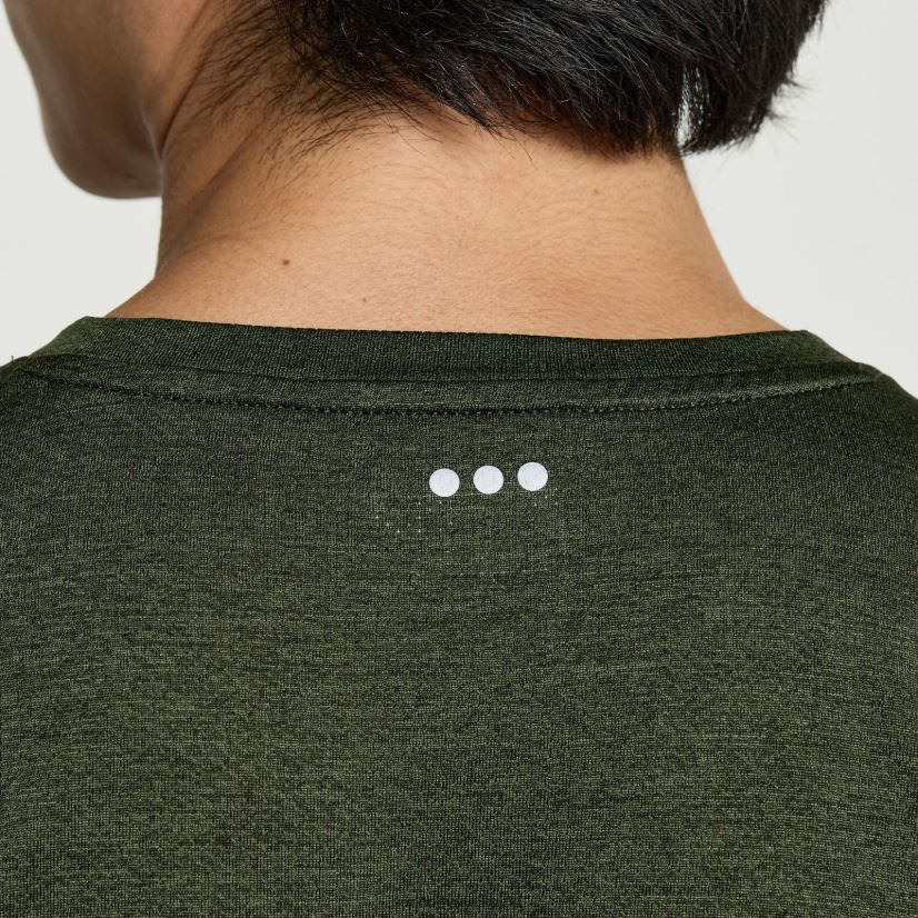 Stopwatch Graphic Short Sleeve Saucony Men RH86VR344Climbing Ivy Heather Graphic