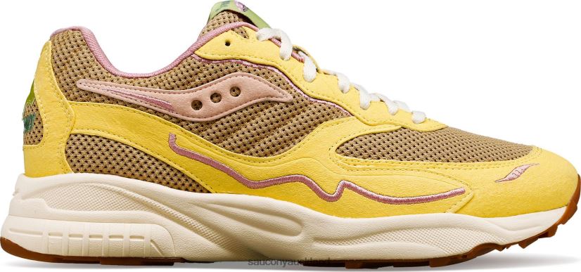 3D Grid Hurricane Mushroom Saucony Men RH86VR180Tan/Light Yellow