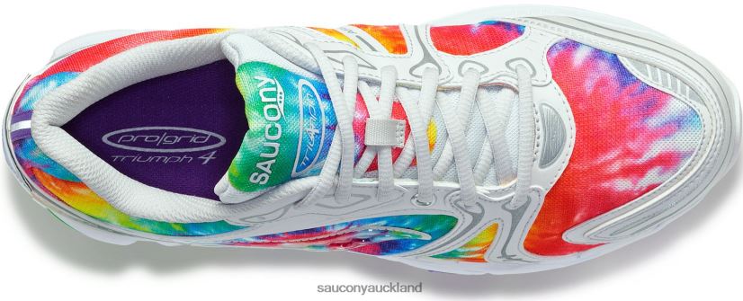 OG ProGrid Triumph 4 Tie-Dye Saucony Men RH86VR175White/Tie-Dye