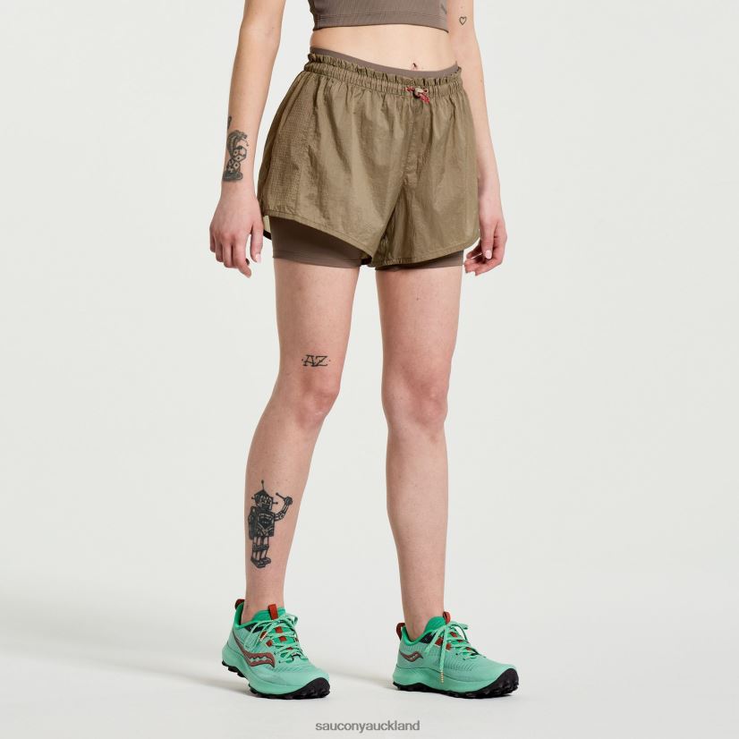 Elevate 4 2-in-1 Short Saucony Women RH86VR823Pewter