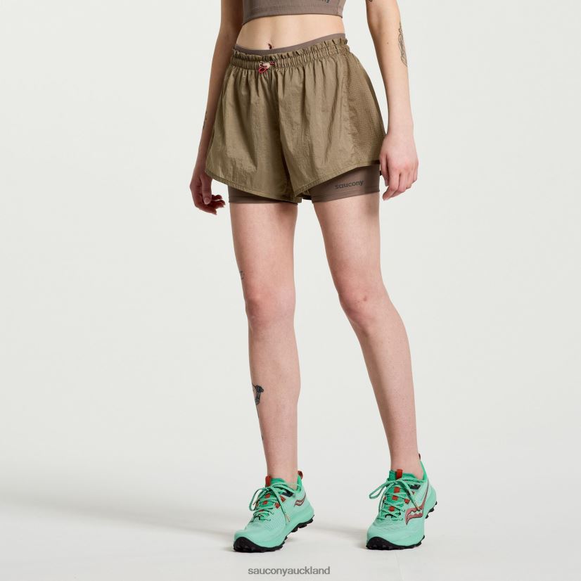Elevate 4 2-in-1 Short Saucony Women RH86VR823Pewter