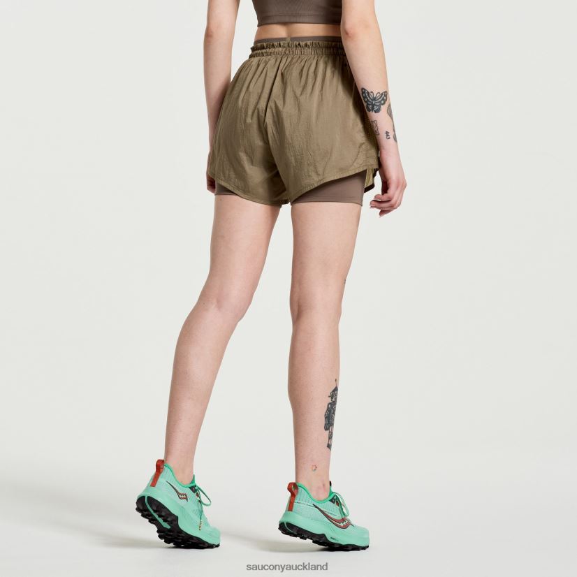 Elevate 4 2-in-1 Short Saucony Women RH86VR823Pewter
