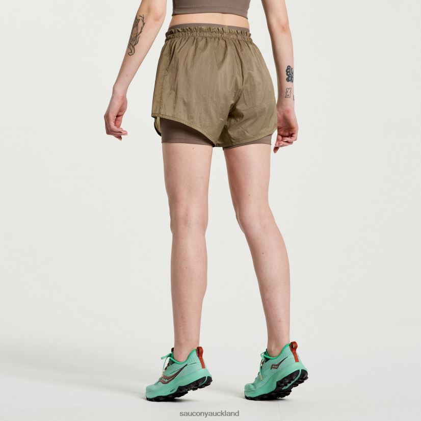 Elevate 4 2-in-1 Short Saucony Women RH86VR823Pewter