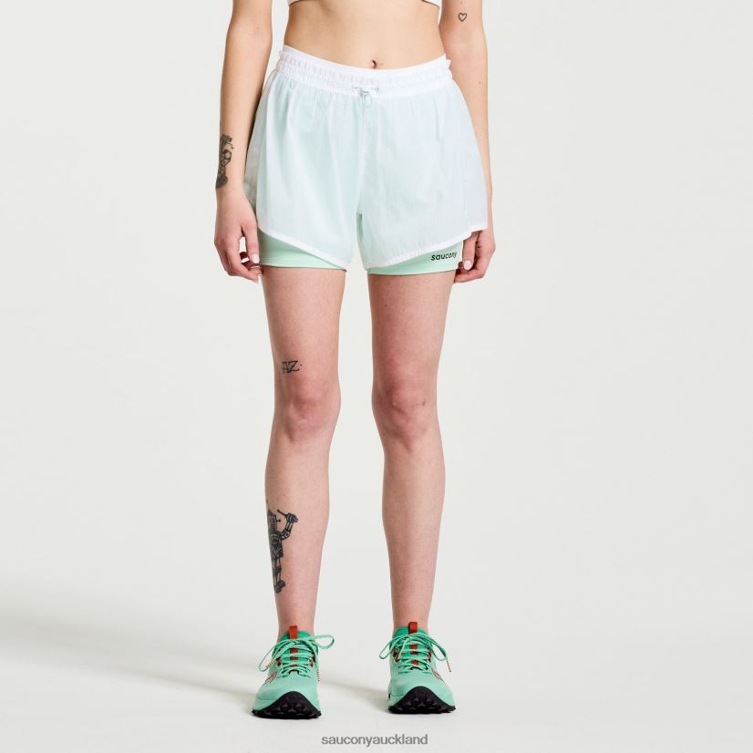 Elevate 4 2-in-1 Short Saucony Women RH86VR824White