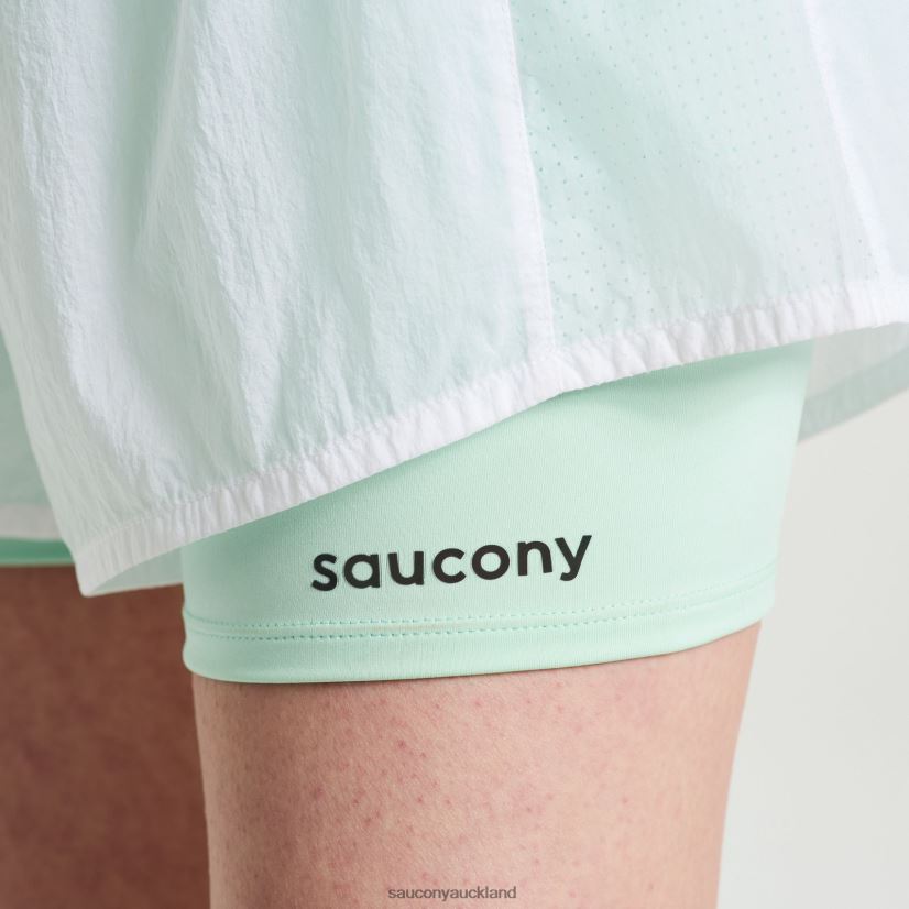 Elevate 4 2-in-1 Short Saucony Women RH86VR824White