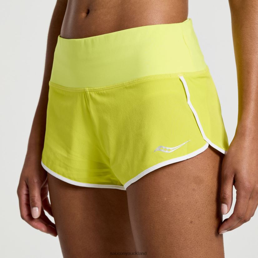 Outpace 2.5 Split Short Saucony Women RH86VR838Citron