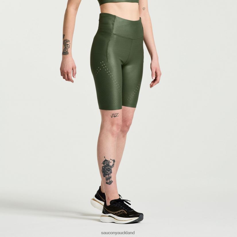 Pinnacle 8 Tight Short Saucony Women RH86VR847Climbing Ivy