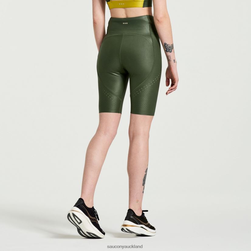 Pinnacle 8 Tight Short Saucony Women RH86VR847Climbing Ivy