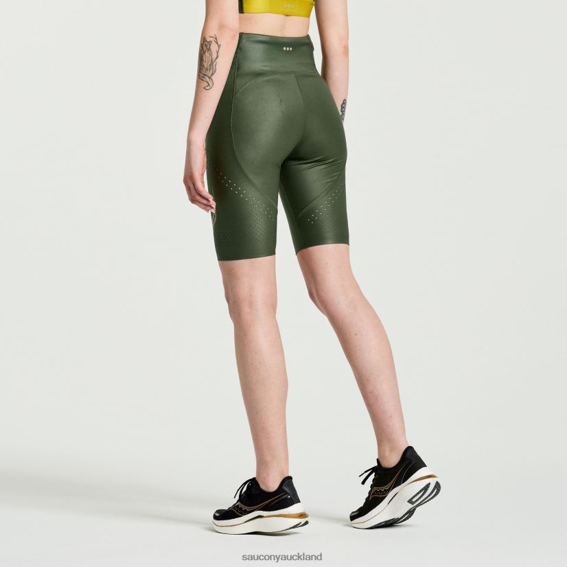 Pinnacle 8 Tight Short Saucony Women RH86VR847Climbing Ivy