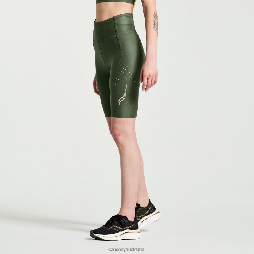 Pinnacle 8 Tight Short Saucony Women RH86VR847Climbing Ivy