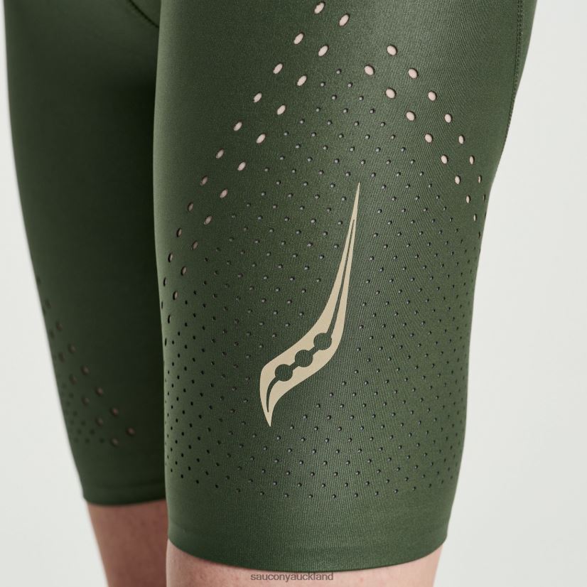 Pinnacle 8 Tight Short Saucony Women RH86VR847Climbing Ivy