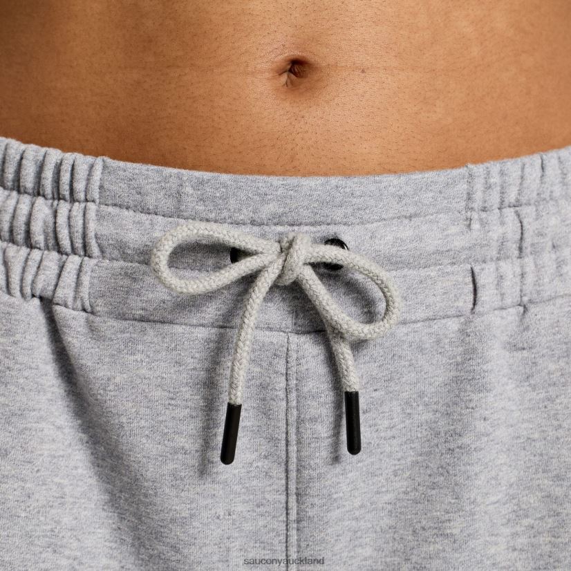 Rested Sweat Short Saucony Women RH86VR831Light Grey Heather Graphic