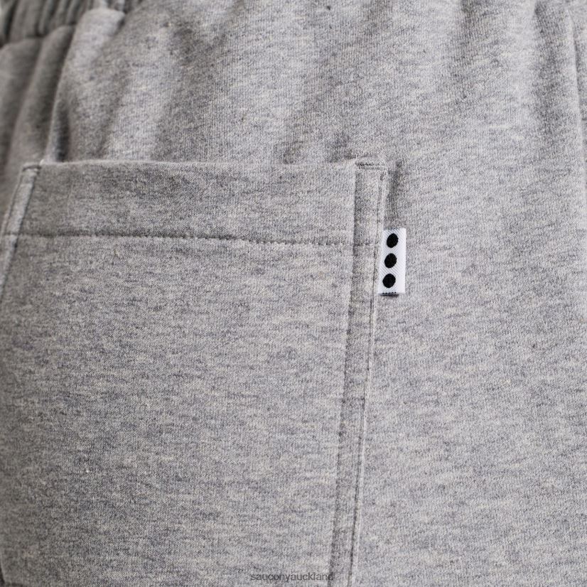 Rested Sweat Short Saucony Women RH86VR831Light Grey Heather Graphic