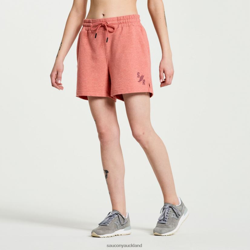 Rested Sweat Short Saucony Women RH86VR832Soot Heather Graphic