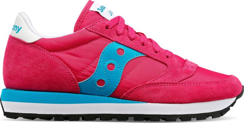 Jazz Original Saucony Women RH86VR694Fuchsia/Blue